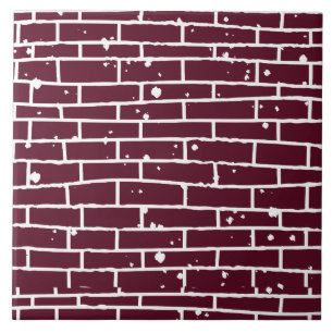 Azulejo Burgundy Tijolo Envelhecido Decoração
