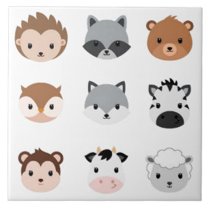 Azulejo - Cabeças de Animais Bebês 2