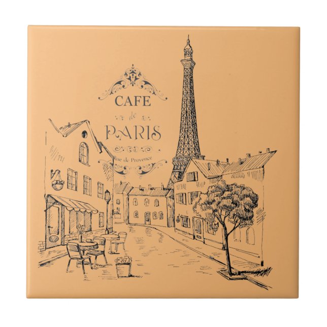 Azulejo Cafe Paris (Frente)