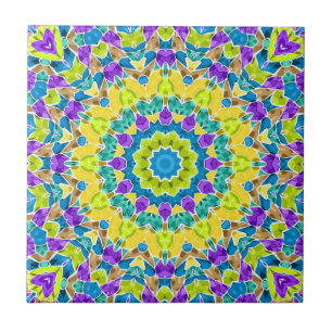 Azulejo caleidoscópico moderno abstrato