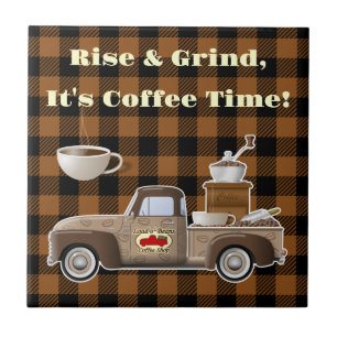 Azulejo Caminhão de Café Rise and Grind
