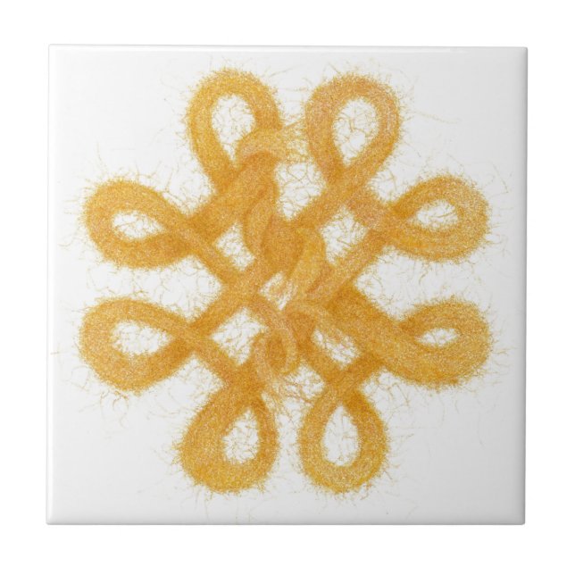 Azulejo CÉLTICO Dourado de 4,25" quadrados cerâmic (Frente)