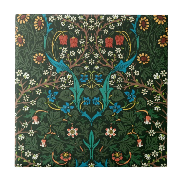 AZULEJO CERAMIC COM WILLIAM MORRIS "TULIPS" (Frente)