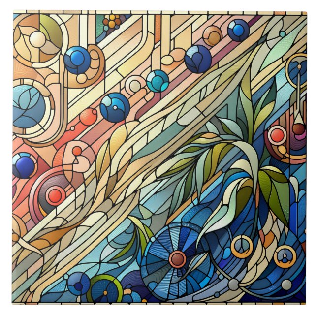 Azulejo Cerâmica Art Deco (Frente)