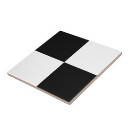 Azulejo cerâmica do verificador branco preto