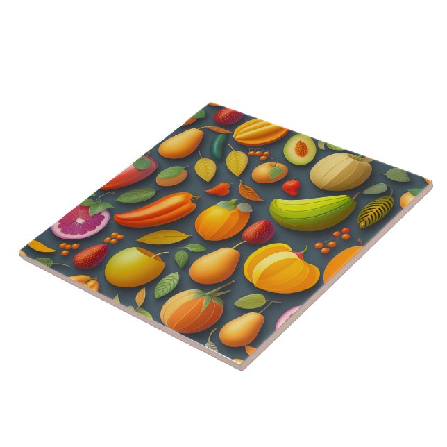 Azulejo cerâmica fruta Design (Lateral)