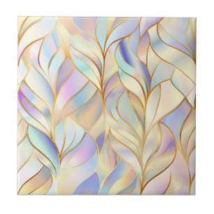 Azulejo Cerâmico Abstrato Pastel Iridescente
