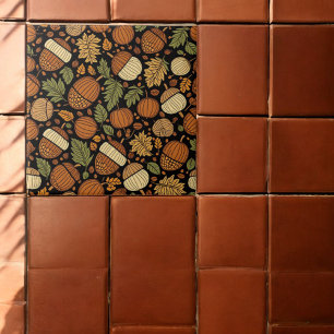 Azulejo Cerâmico Acorn Pattern Harvest Day