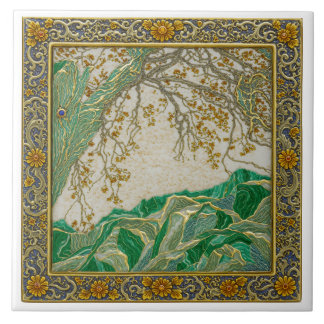Azulejo Cerâmico Âmbar Lápis Prata Ouro Alpes Fran