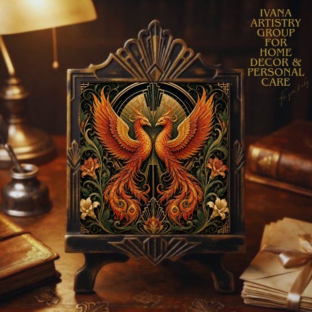 AZULEJO CERÂMICO ART DÉCO FÊNIX GÊMEA (Criador carregado)