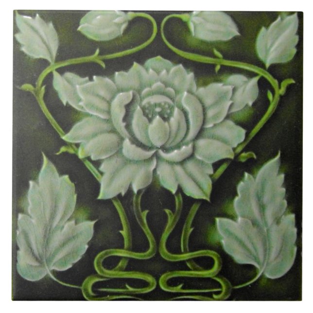 Azulejo cerâmico - Art Nouveau Artichoke (Frente)