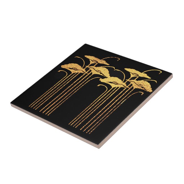 Azulejo cerâmico Art Nouveau. (Estilo 3) (Lateral)