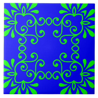 Azulejo Cerâmico Azul e Verde