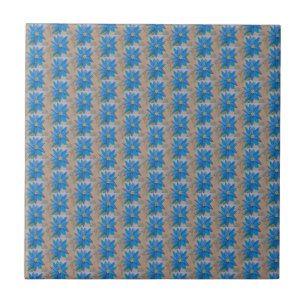 Azulejo Cerâmico Azul Flor