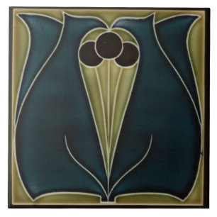 Azulejo cerâmico - Azulejo Art Nouveau