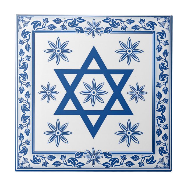 Azulejo cerâmico, Azulejo, português e judeu (Frente)