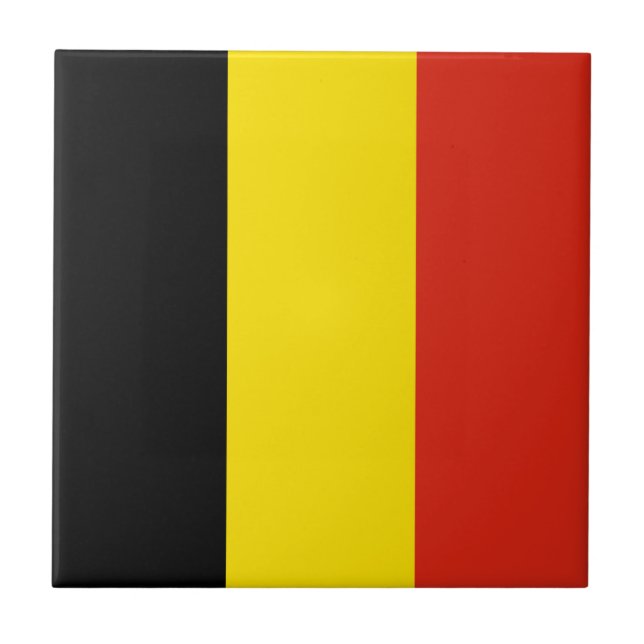 Azulejo Cerâmico Bandeira da Bélgica (Frente)