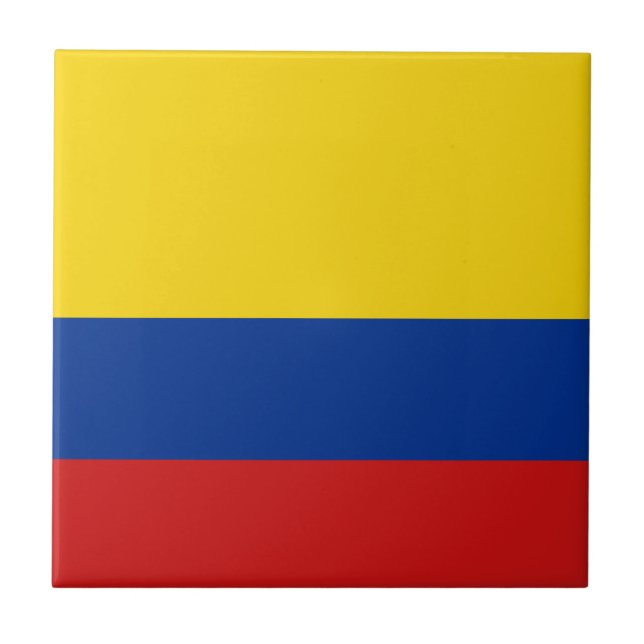 Azulejo Cerâmico Bandeira da Colômbia (Frente)