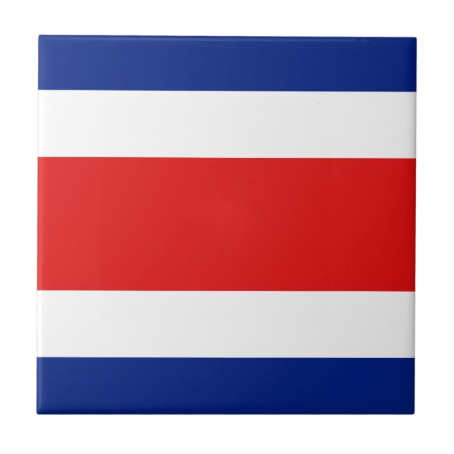 Azulejo Cerâmico Bandeira da Costa Rica (Frente)