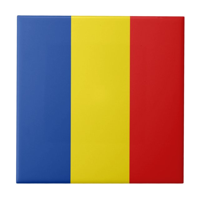 Azulejo Cerâmico Bandeira da Romênia (Frente)