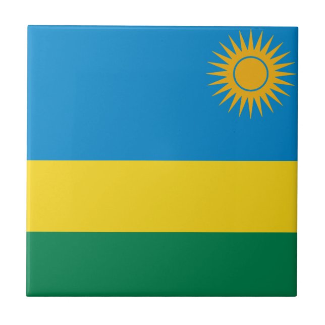 Azulejo Cerâmico Bandeira de Ruanda (Frente)