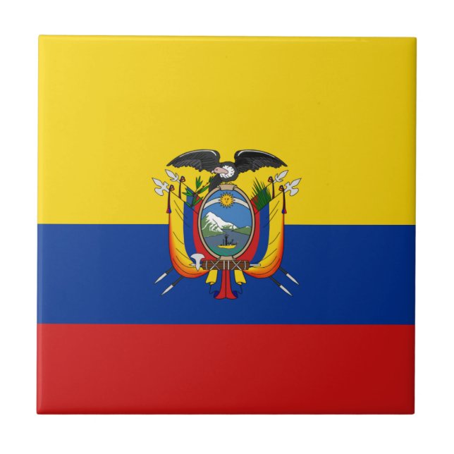 Azulejo Cerâmico Bandeira do Equador (Frente)