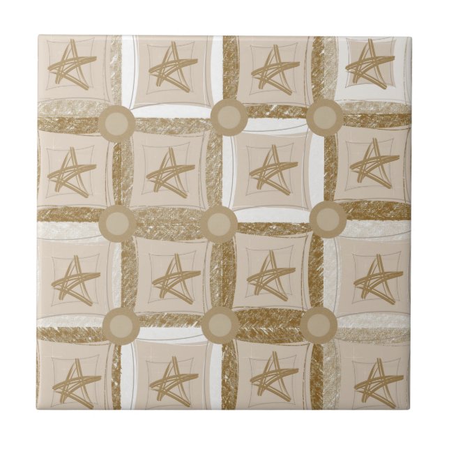 Azulejo Cerâmico Bege Marrom (Frente)