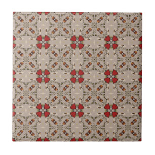 Azulejo cerâmico Beige Cranberry Red