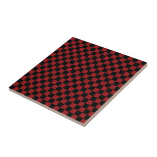 Azulejo cerâmico Black and Red Check