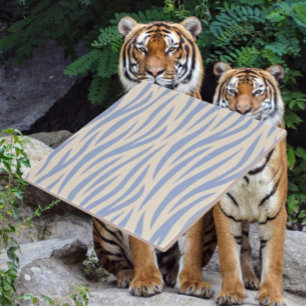 Azulejo cerâmico Blue & Beige Zebra Stripe - Moder