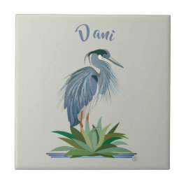 Azulejo cerâmico Blue Heron