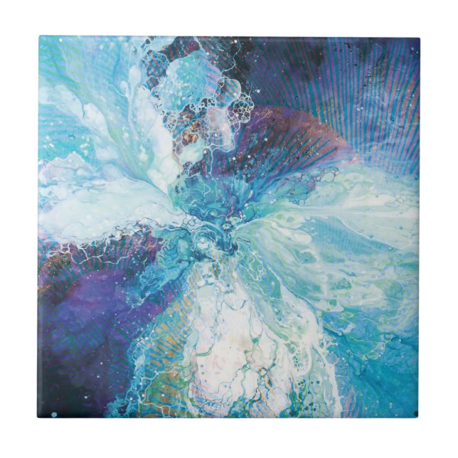 Azulejo cerâmico Blue Splash (Frente)