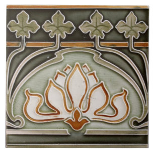 Azulejo Cerâmico - Borda Art Nouveau Repo