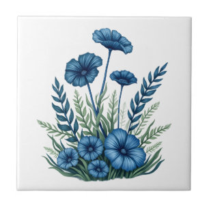 Azulejo Cerâmico Botânico para Decoração de Casa