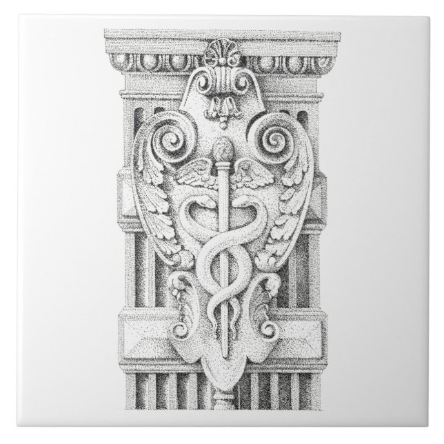 Azulejo cerâmico CADUCEUS 6x6 (Frente)
