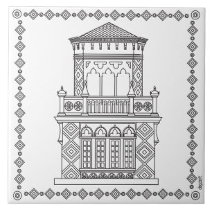 Azulejo cerâmico Ca'd'Zan Tower Sarasota
