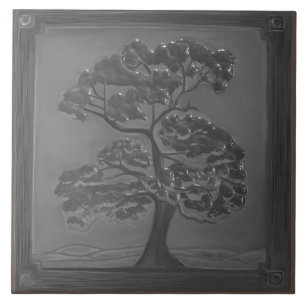 Azulejo Cerâmico Carvalho Artesão em Pewter