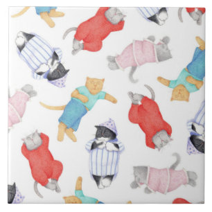AZULEJO CERÂMICO CATS PAJAMAS