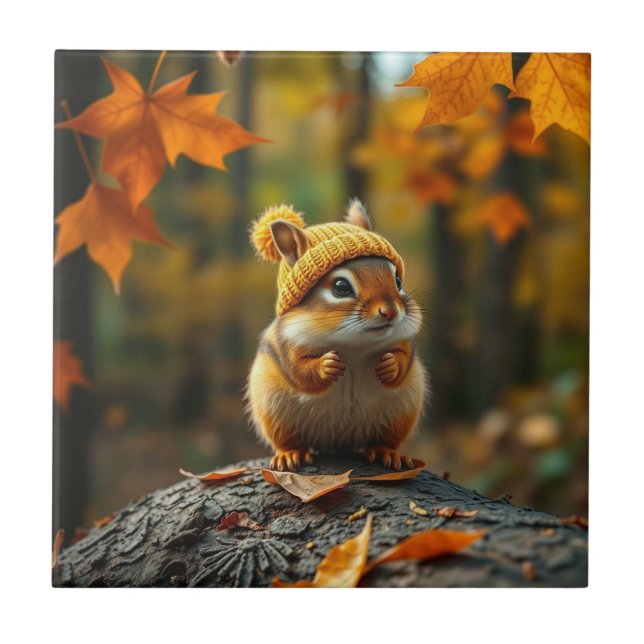 Azulejo Cerâmico Chipmunk Fall (Frente)