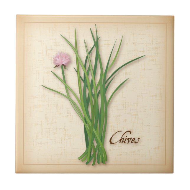 Azulejo cerâmico Chives Herb (Frente)