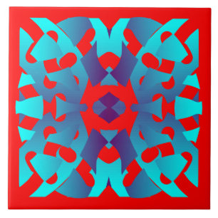 Azulejo cerâmico clássico multicolorido vibrante