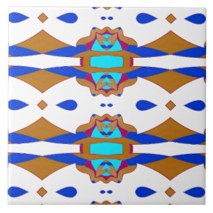 Azulejo cerâmico clássico multicolorido vibrante
