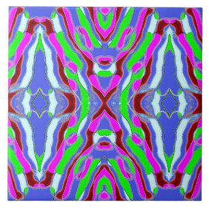 Azulejo cerâmico clássico multicolorido vibrante
