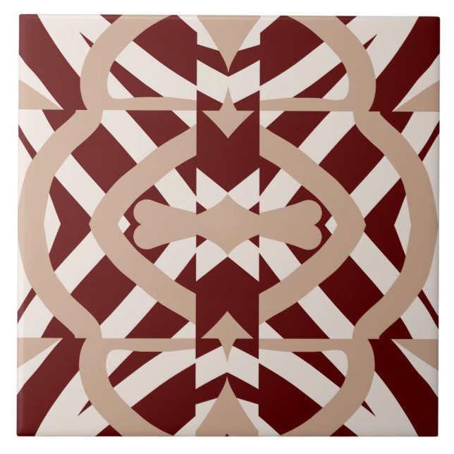 Azulejo cerâmico clássico multicolorido vibrante (Frente)