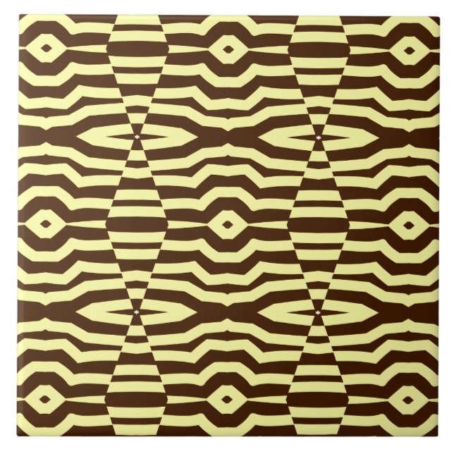 Azulejo cerâmico clássico multicolorido vibrante (Frente)