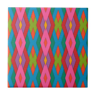 Azulejo cerâmico colorido