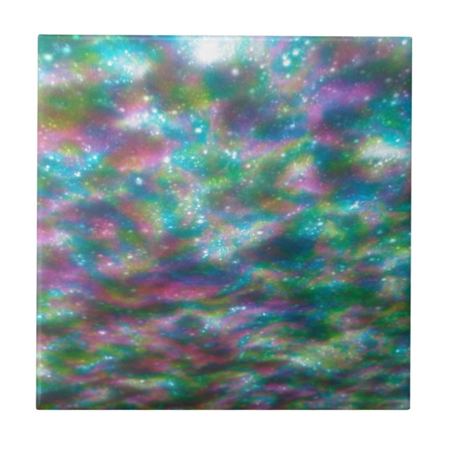 Azulejo cerâmico colorido (Frente)