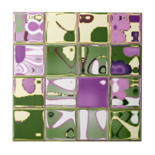 Azulejo cerâmico colorido único (Frente)