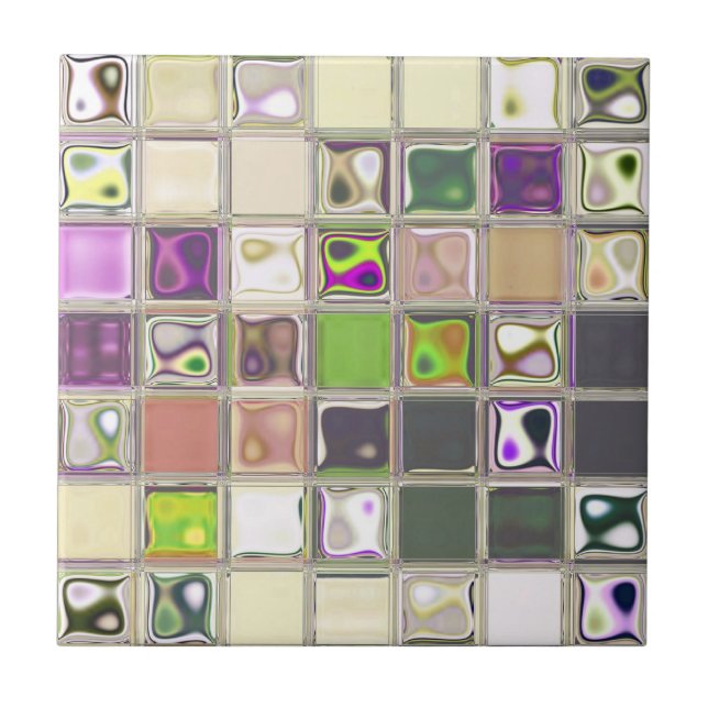 Azulejo cerâmico colorido único (Frente)