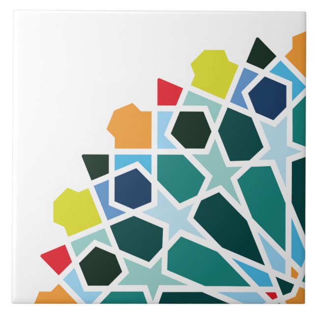 Azulejo cerâmico com Azulejos marroquinos (Frente)